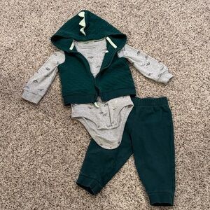 Carter's Teal and Gray Dino Set